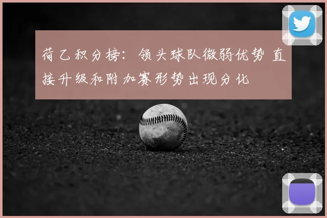 荷乙积分榜：领头球队微弱优势 直接升级和附加赛形势出现分化